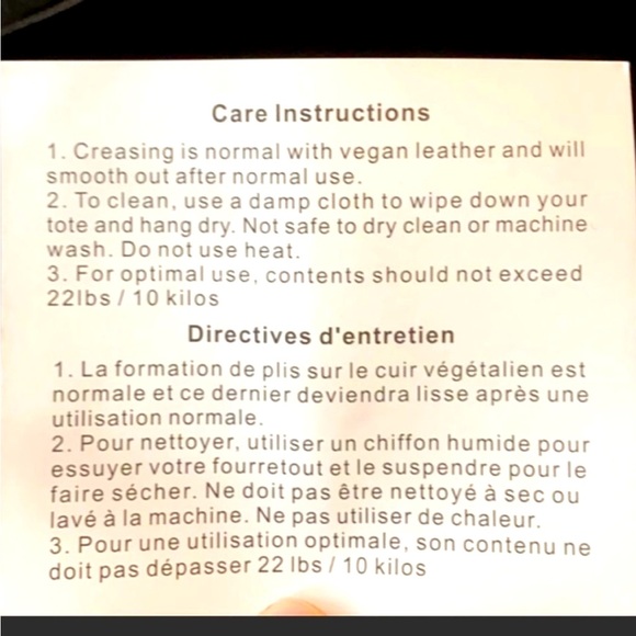 Vince Camuto vegan leather tote. Brown with one pocket inside - Picture 5 of 7